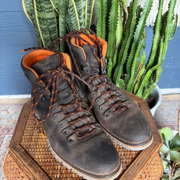 Cole Haan ZERØGRAND Waterproof Hiker Brown leather hiking boots 10 - Picture 2 of 8
